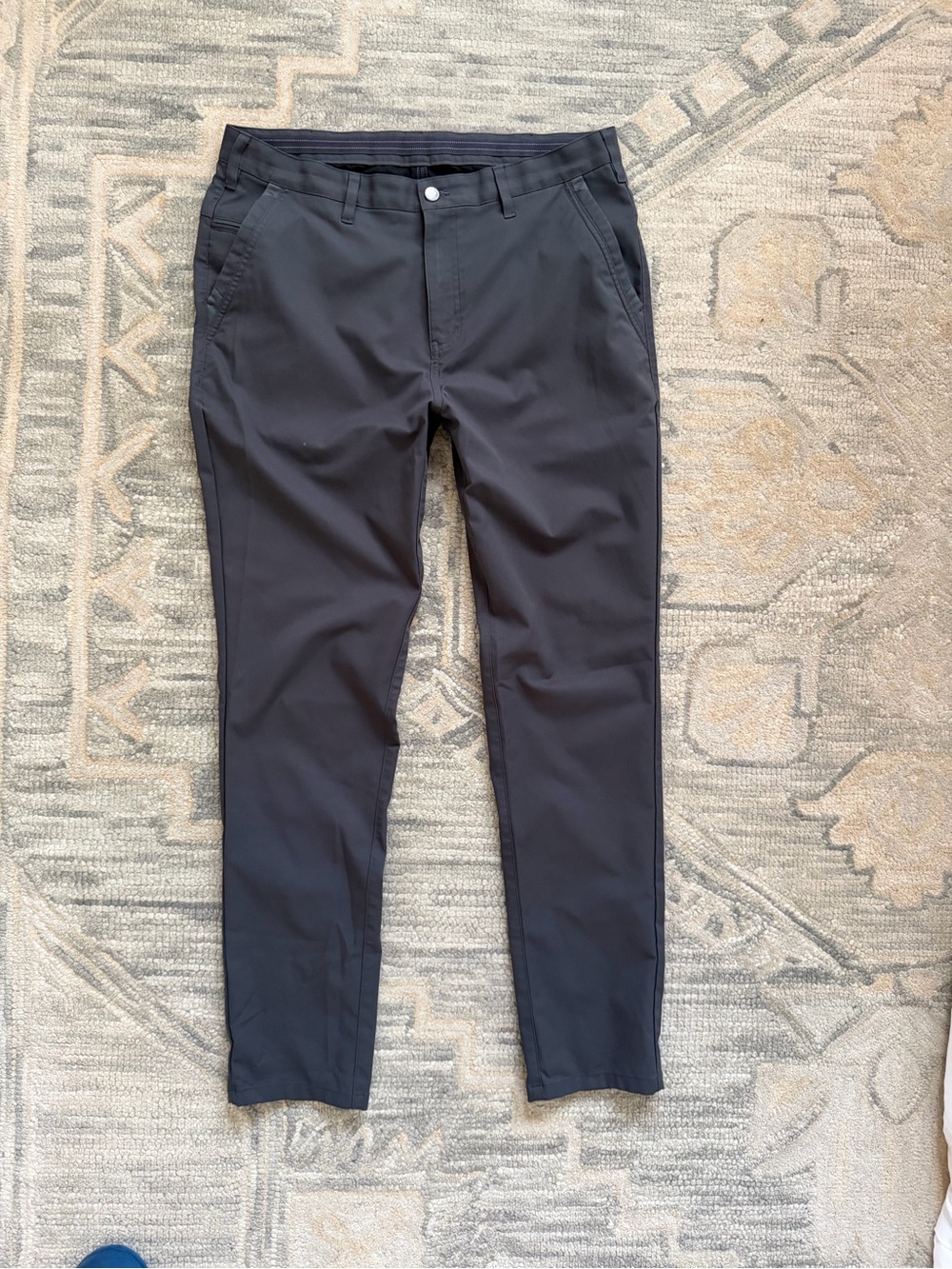 Classic Charcoal Men's Chino Pants - Stretch Casual Trousers
